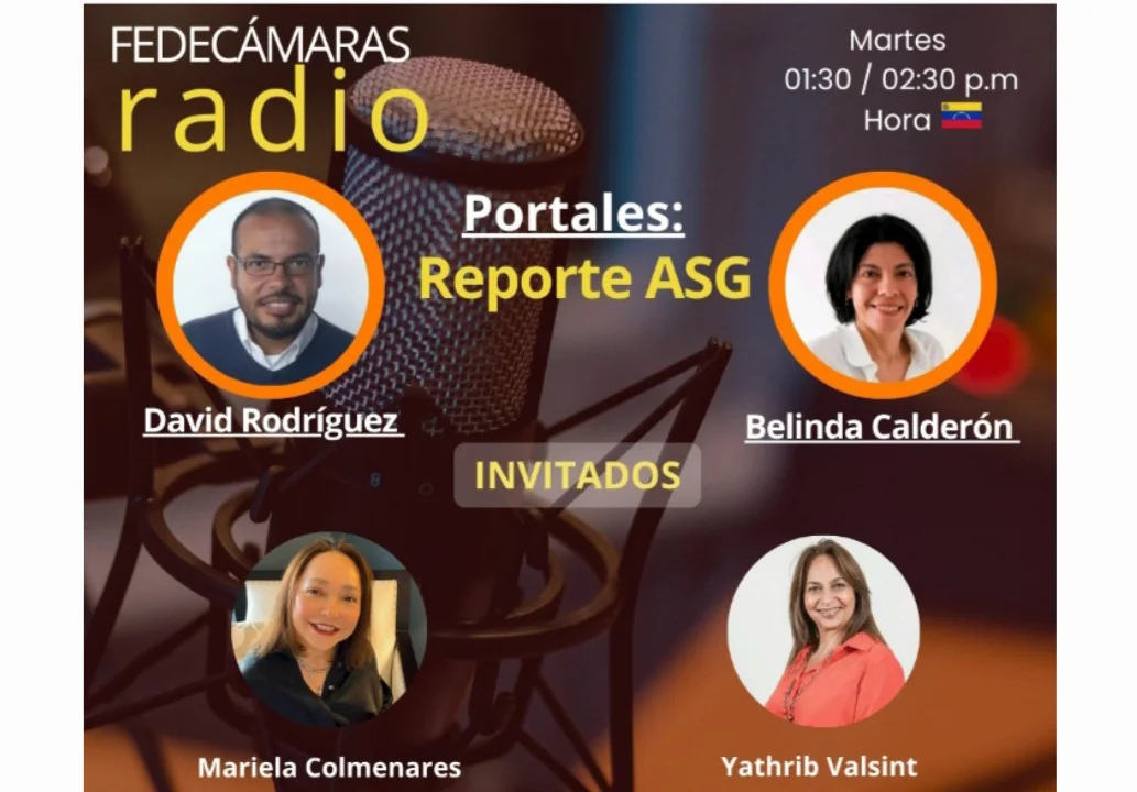 Flyer editado Programa Reporte ASG en Fedecámaras Radio - martes 10 de marzo 2026