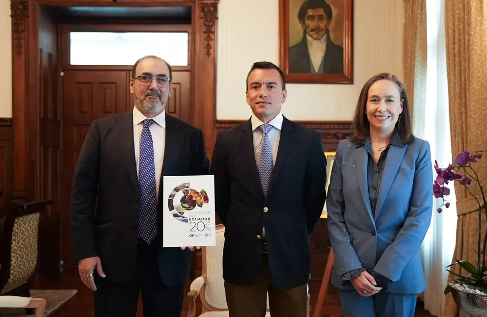 CAF y Ecuador hoja de ruta para desarrollo sostenible